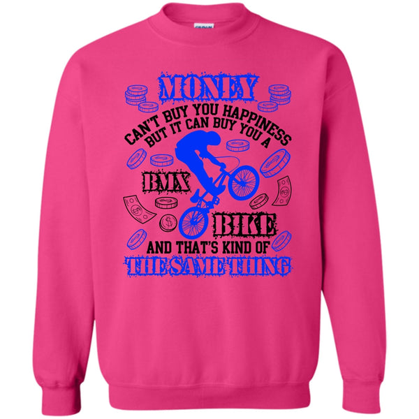 Coolest Biker T Shirt, Money Can't Buy Happiness Sweatshirt