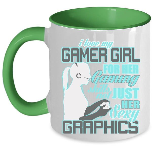 Cool Gaming Coffee Mug, I Love My Gamer Girl Accent Mug