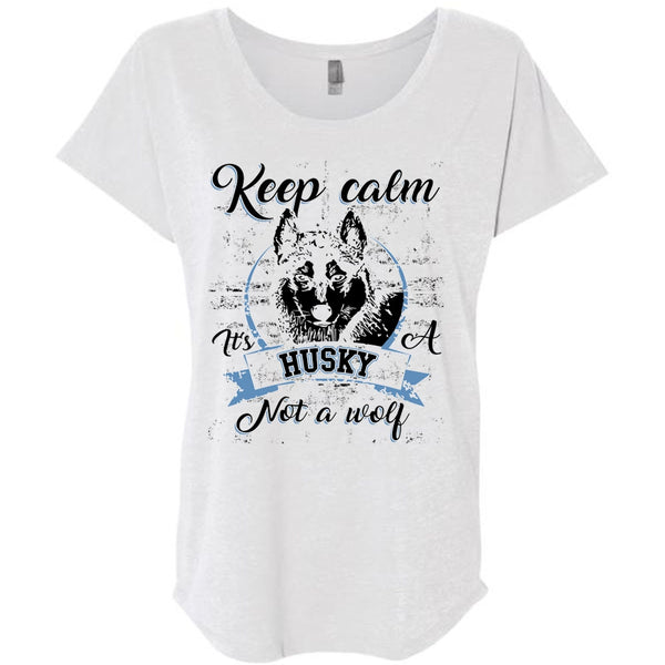 Keep Calm It's A Husky Not A Wolf T Shirt, I Love Dog T Shirt, Awesome T-Shirts