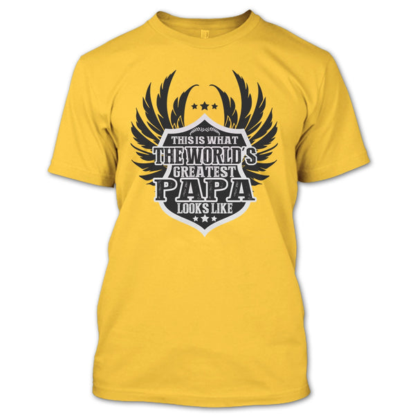 The World's Greatest Papa T Shirt, Coolest Papa Ever T Shirt