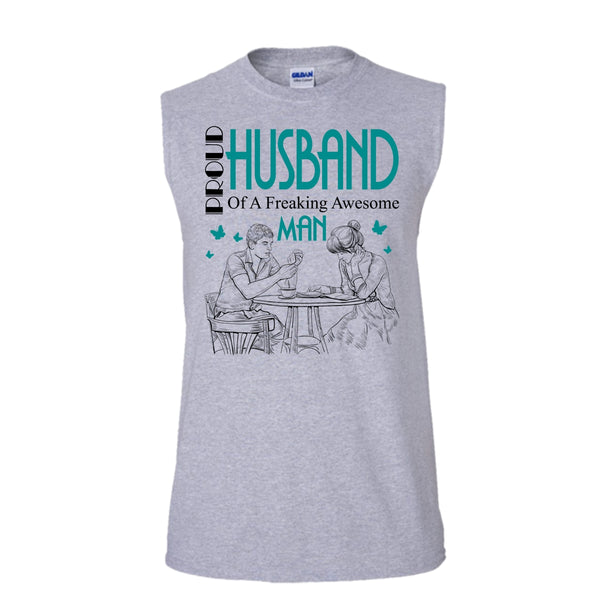 Proud Husband T Shirt, Love T Shirt, Awesome t-shirts (Men's Cotton Sleeveless)