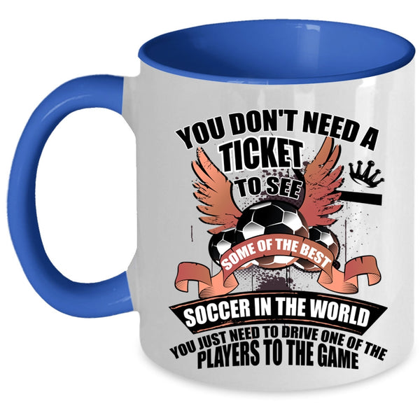 Cool Soccer Player Coffee Mug, The Best Soccer In The World Accent Mug