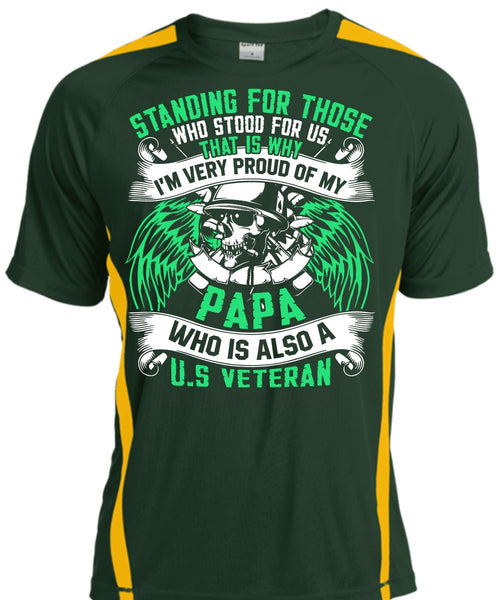 I'm Very Proud Of My Papa T Shirt, US Veteran T Shirt, Cool Shirt