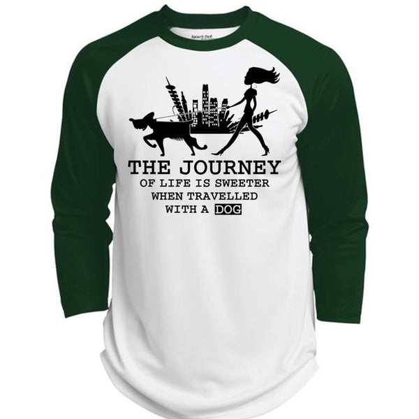 The Journey Of Life Is Sweeter T Shirt, I Love My Dog T Shirt, Awesome T-Shirts  (Polyester Game Baseball Jersey)