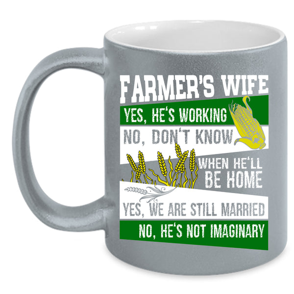 Farmer's Wife Coffee Mug, Gift For Wedding Coffee Cup