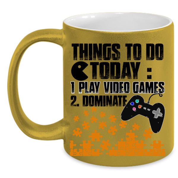 Play Video Games Coffee Mug, Things To Do Today Accent Mug