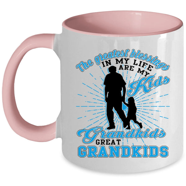 Grandkids Great Grandkids Coffee Mug, My Kids Accent Mug