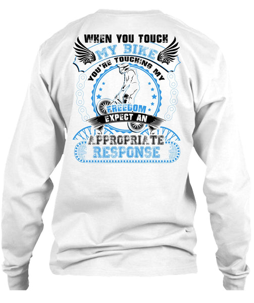 You Touch My Bike T Shirt, I Love Biker T Shirt