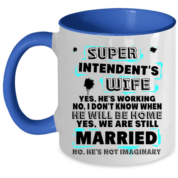 I Love My Wife Coffee Mug, Superintendent's Wife Accent Mug