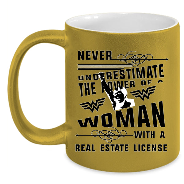Cool Woman Coffee Mug, A Woman With A Real Estate License Accent Mug