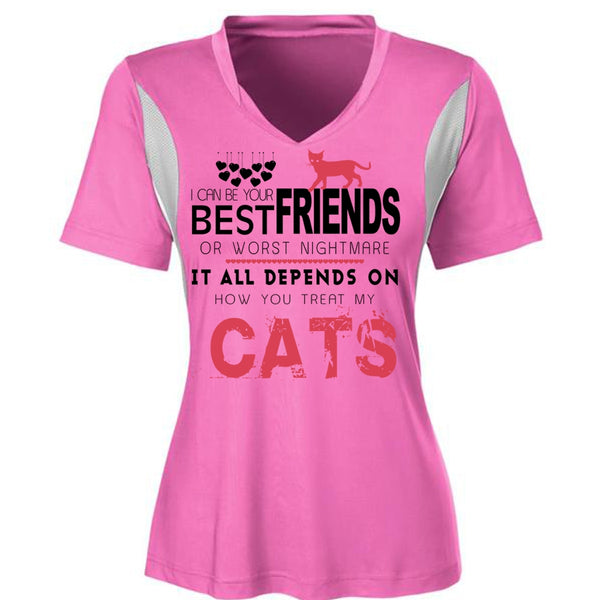 Best Friends Or Worst Nightmare T Shirt, Depends On How You Treat My Cats T Shirt