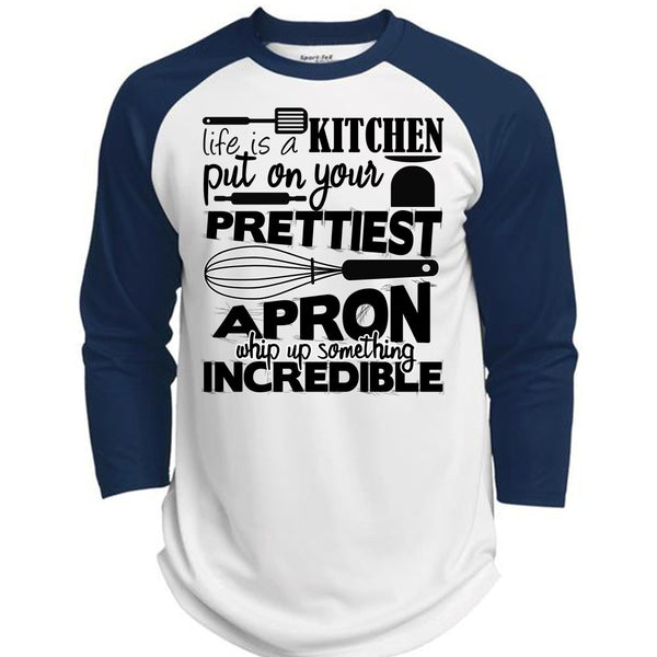 Life Is A Kitchen T Shirt, I Love Cooking T Shirt, Awesome T-Shirts  (Polyester Game Baseball Jersey)
