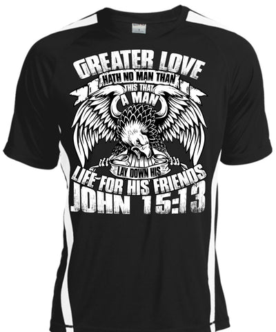 A black t-shirt with the shopify logo