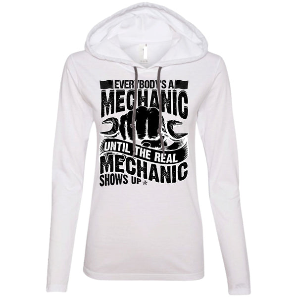 A black t-shirt with the shopify logo