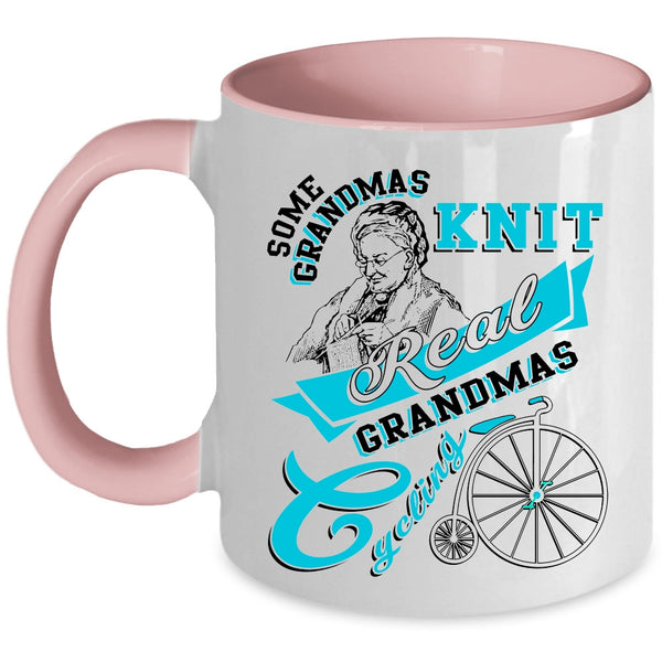 Cool Grandmas Coffee Mug, Real Grandmas Cycling Accent Mug