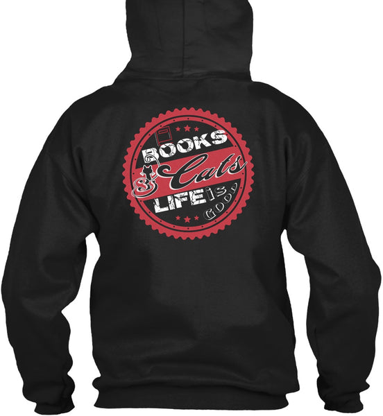 Books Cats Life Is Good T Shirt, I Love Cats T Shirt