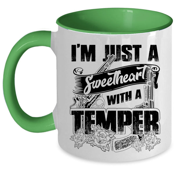 Cool Couple Coffee Mug, I'm Just A Sweetheart With A Temper Accent Mug