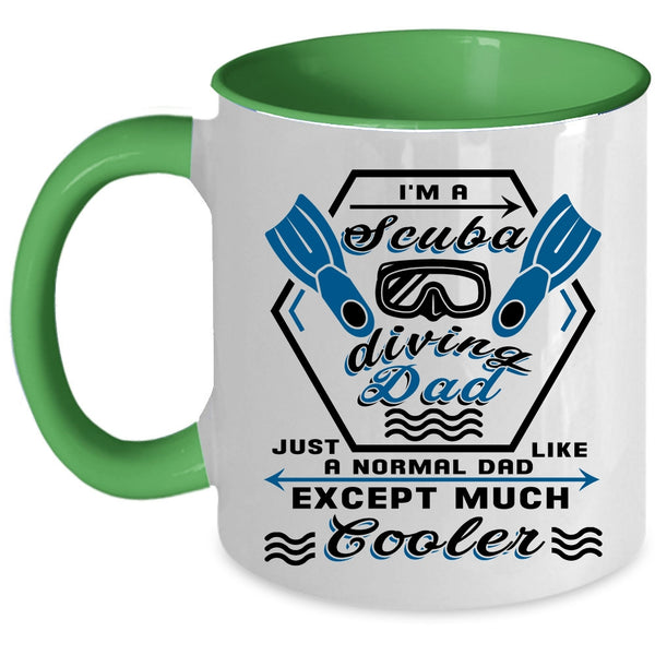 Awesome Dad Coffee Mug, I'm A Scuba Diving Dad Accent Mug