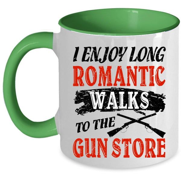 Cool Gift Coffee Mug, I Enjoy Long Romantic Walks Accent Mug