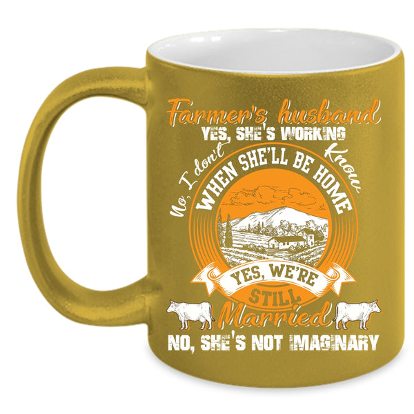 Farmer's Husband Coffee Mug, Cool Just Married Coffee Cup