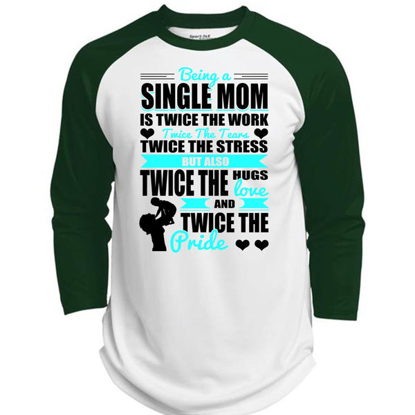 Being A Single Mom T Shirt, I Love Mom T Shirt, Awesome T-Shirts  (Polyester Game Baseball Jersey)