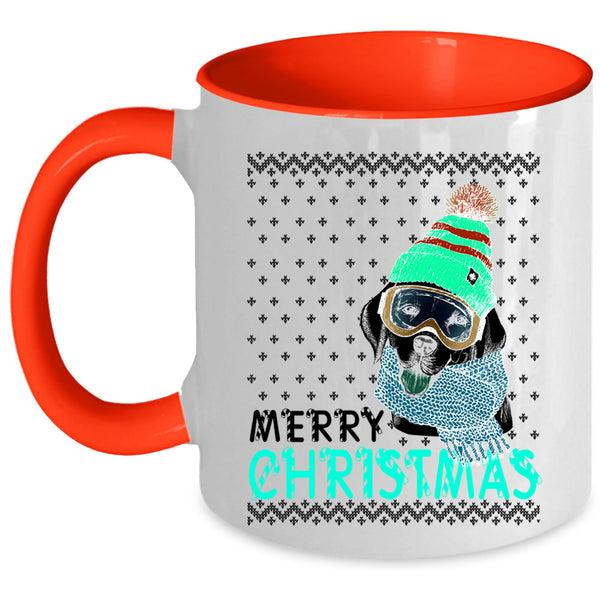Cute Gift For Dog Lovers Coffee Mug, Merry Christmas Accent Mug