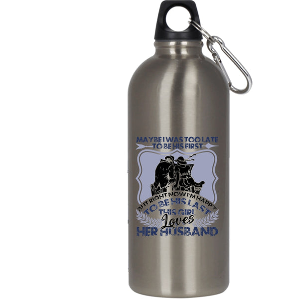 This Girl Loves Her Husband 20 oz Stainless Steel Bottle,Gift For Wedding Outdoor Sports Water Bottle