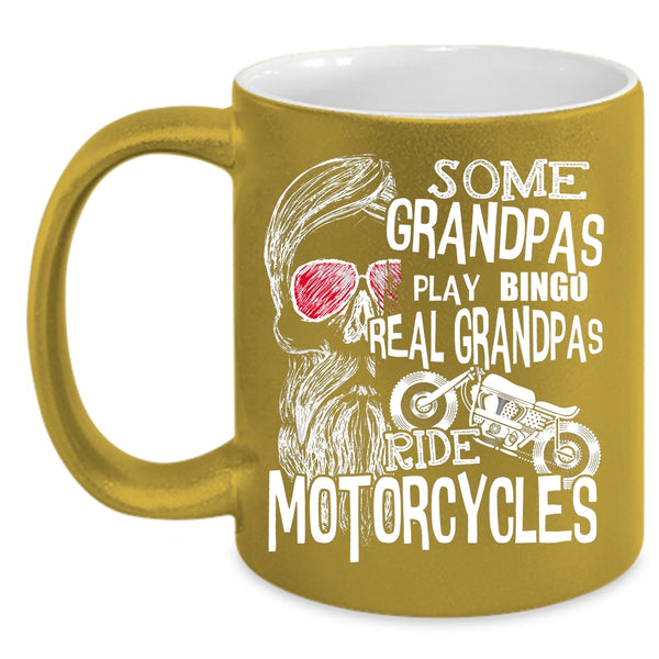 Real Grandpas Ride Motorcycles Coffee Mug, Awesome Grandpas Coffee Cup