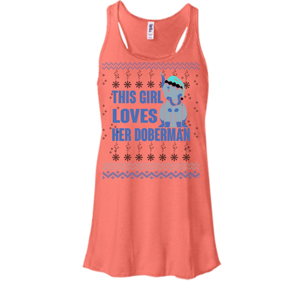 This Girls Loves Her Doberman T Shirt, Coolest Doberman Lover Tank Top