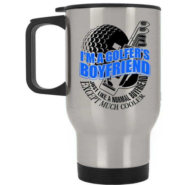 Cool Golfer's Boyfriend Travel Mug, I'm A Golfer's Boyfriend Mug