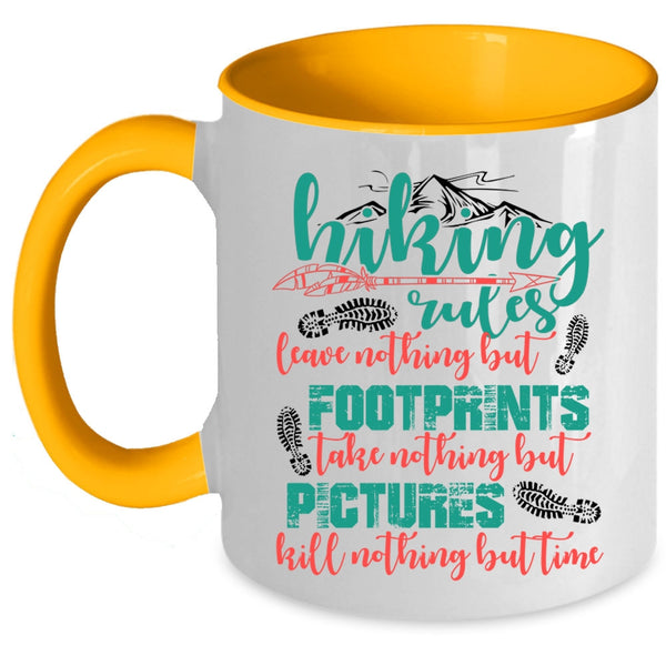 Funny Gift For Hiker Coffee Mug, Hiking Rules Accent Mug