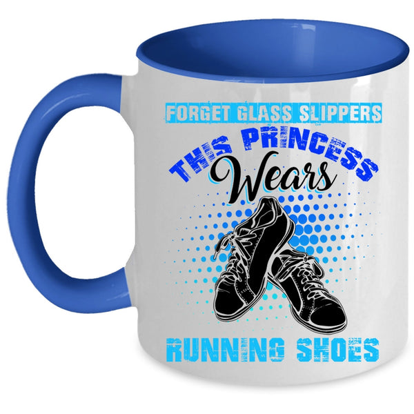 Cute Girls Coffee Mug, This Princess Wears Running Shoes Accent Mug