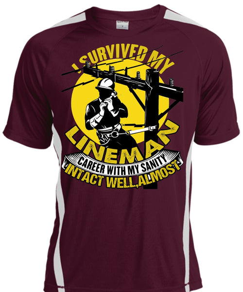 I Survived My Lineman T Shirt, I Love Lineman T Shirt, Cool Shirt