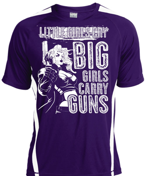 Little Girls Cry T Shirt, Big Girls Carry Guns T Shirt, Cool Shirt