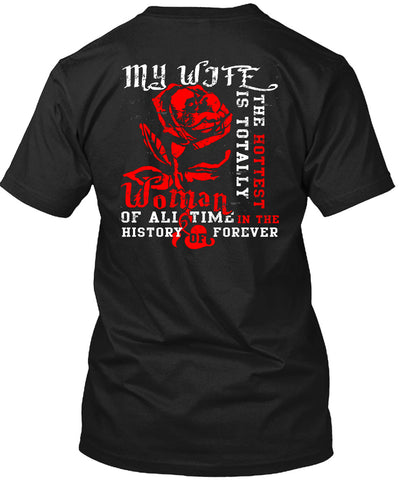 A black t-shirt with the shopify logo