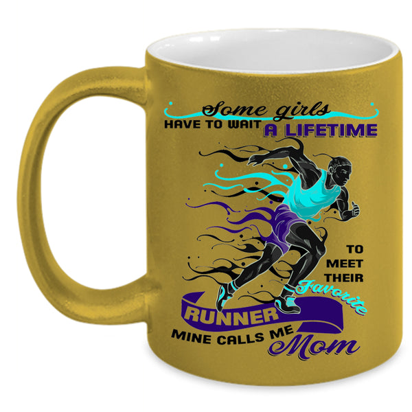 Mine Calls Me Mom Coffee Mug, Favorite Runner Accent Mug