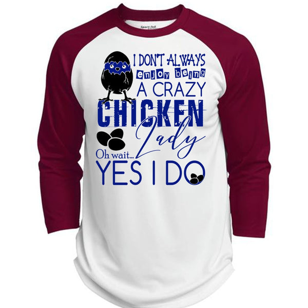 Being A Crazy Chicken Lady T Shirt, I Love Chicken T Shirt, Awesome T-Shirts  (Polyester Game Baseball Jersey)