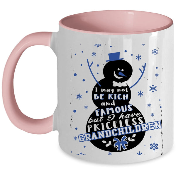 Christmas Gift For Grandparent Coffee Mug, I Have Priceless Grandchildren Accent Mug