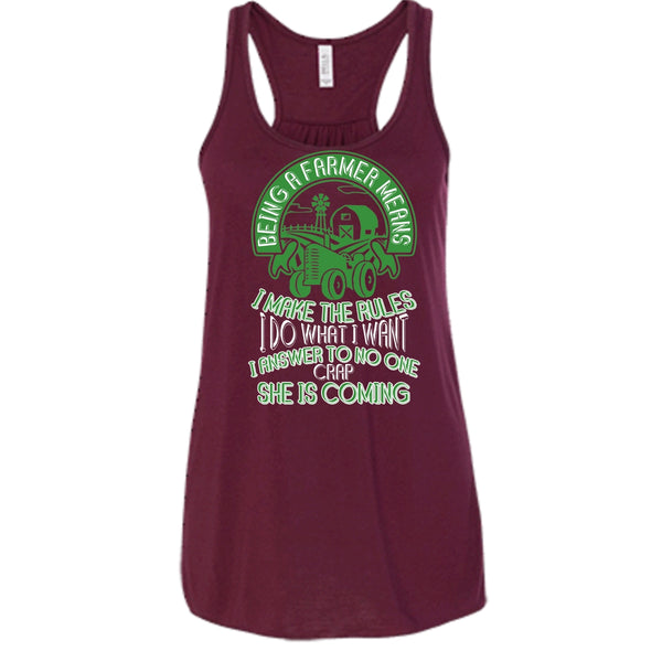 Being A Farmer T Shirt, Mean I Make The Rules T Shirt, Cool T Shirt