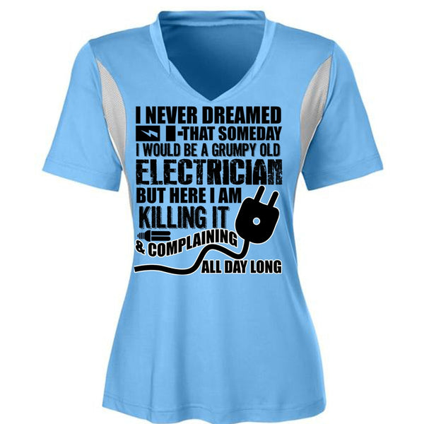 Grumpy Old Electrician T Shirt, I Love Electrician T Shirt, Awesome T-Shirts