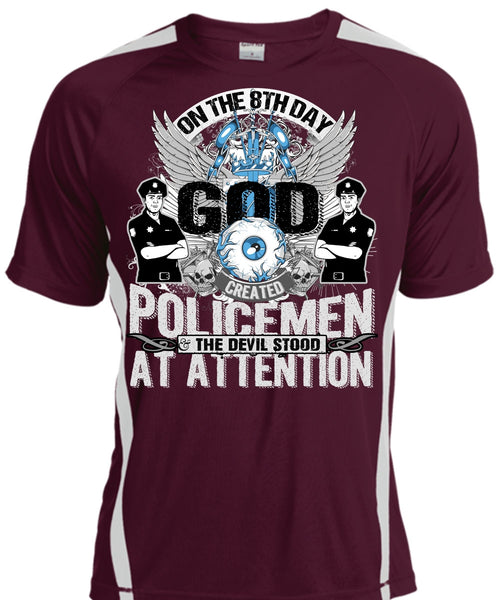 God Created Policemen T Shirt, I Love Police T Shirt, Cool Shirt