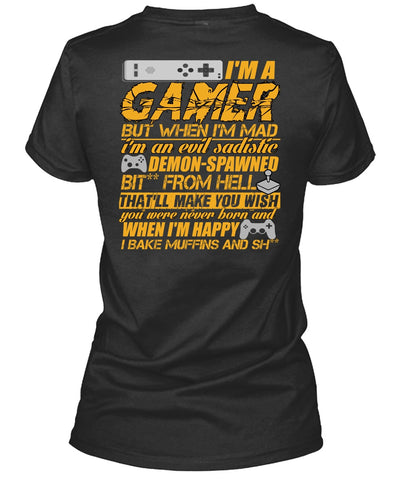 A black t-shirt with the shopify logo