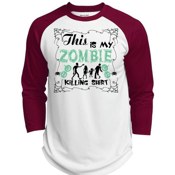 This Is My Zombie Killing T Shirt, Wait For Halloween T Shirt, Awesome T-Shirts  (Polyester Game Baseball Jersey)