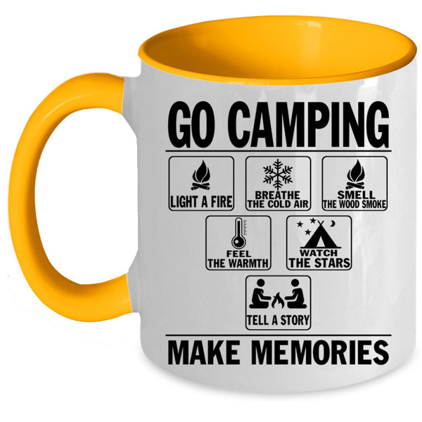 Watch The Stars Coffee Mug, Go Camping Make Memories Accent Mug