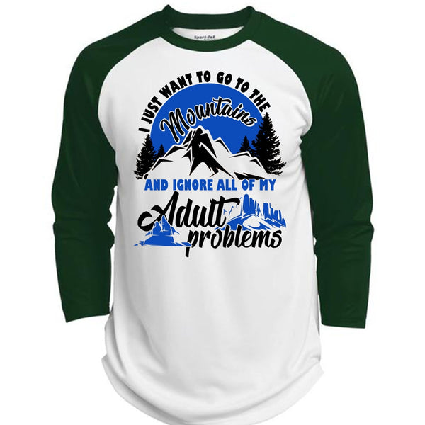 I Just Want To Go To The Mountains T Shirt, I Love Hiking T Shirt, Awesome T-Shirts  (Polyester Game Baseball Jersey)