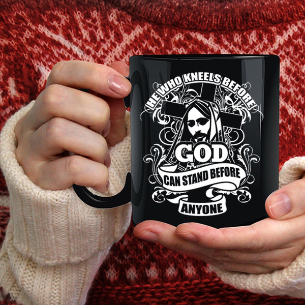 He Who Kneels Before God Coffee Mug, Cool Coffee Cup