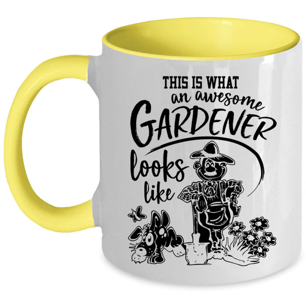 Cute Gardener Coffee Mug, This Is An Awesome Gardener Accent Mug