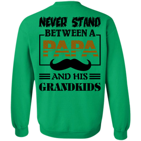 Being A Father T Shirt, Never Stand Between A Papa And His Grandkids Sweatshirt