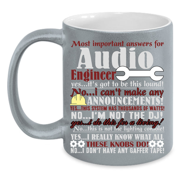 Audio Engineer Coffee Mug, Best Gift For Engineers Coffee Cup