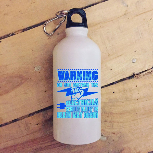 Do Not Disturb The Electrician 20 oz Stainless Steel Bottle,Funny Gift For Electricians Outdoor Sports Water Bottle